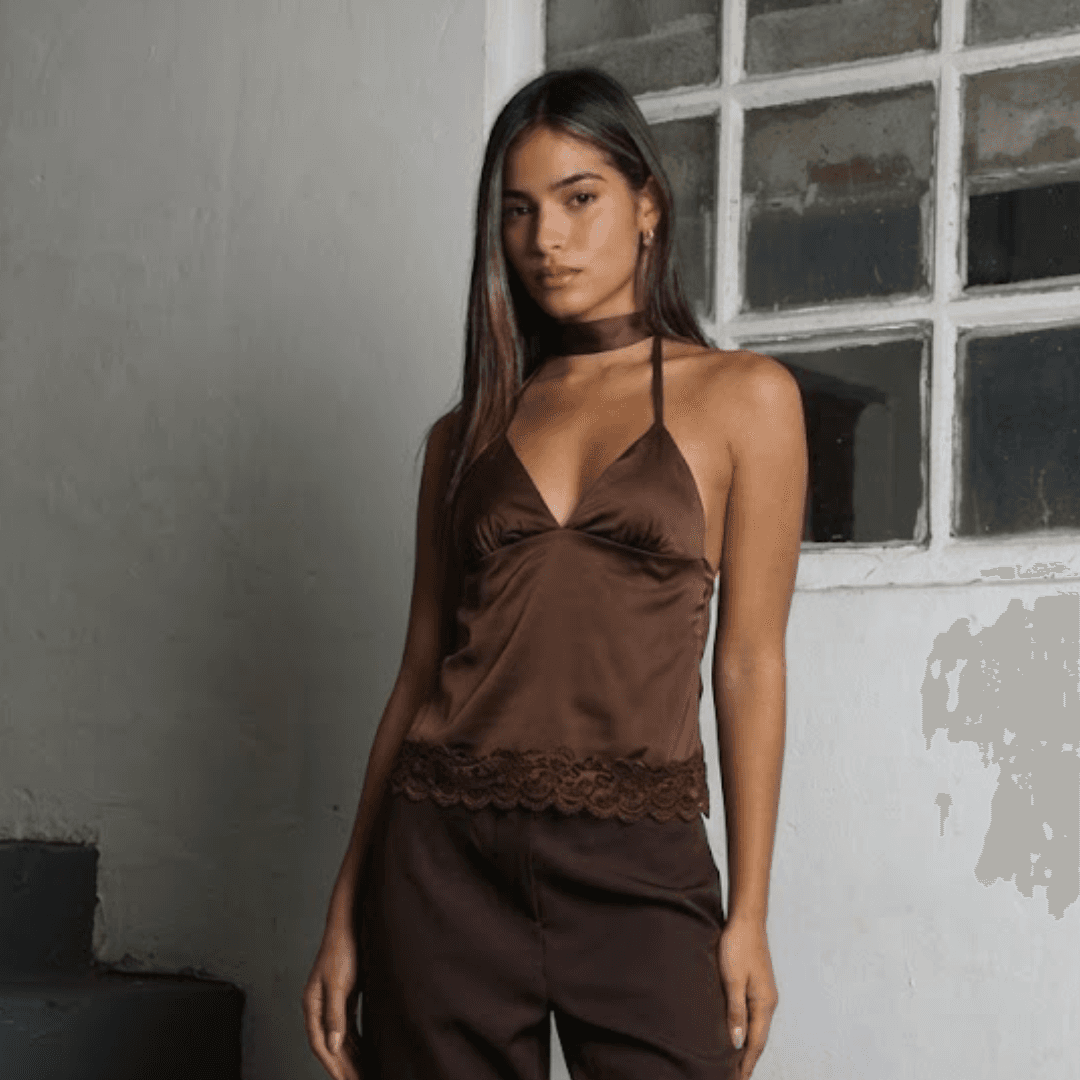 Top Mujer Moda Noche con lazo Onstyle